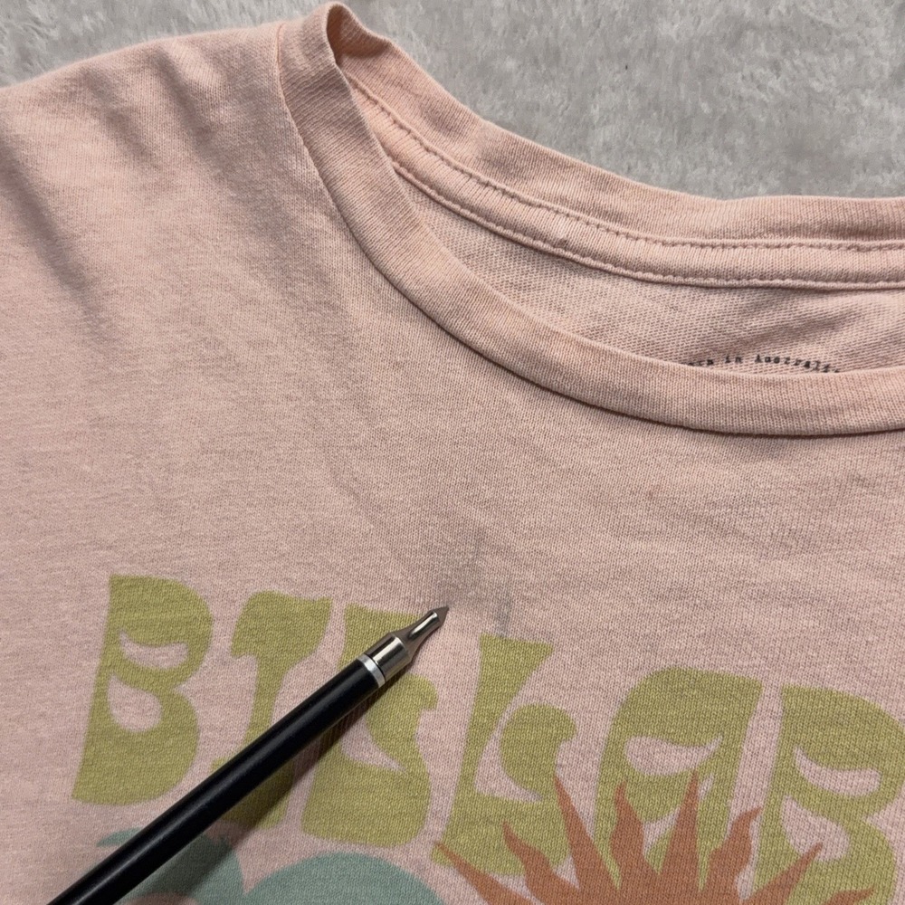 Billabong Womens Sun 1973 Daze S Oversized Pink Tee T-Shirt S Surf Beach Retro - Picture 7 of 12